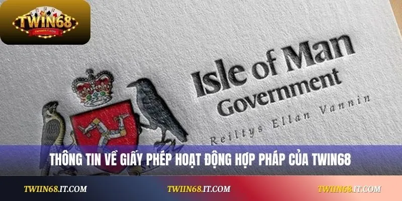 Thông tin về giấy phép hoạt động hợp pháp của Twin68